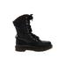 Dr. Martens Boots: Combat Chunky Heel Casual Black Solid Shoes - Women's Size 9 - Round Toe