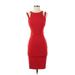 Likely Cocktail Dress - Bodycon High Neck Sleeveless: Red Print Dresses - Women's Size 0