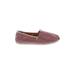 TOMS Flats: Smoking Flat Stacked Heel Casual Burgundy Houndstooth Shoes - Women's Size 9 - Almond Toe