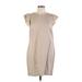 Banana Republic Casual Dress - Shift: Tan Solid Dresses - Women's Size 12