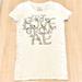 American Eagle Outfitters Tops | American Eagle Women Xs White “Let Love Grow Ae” Graphic Tee | Color: White | Size: Xs