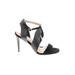 Louise Et Cie Heels: Strappy Stilleto Cocktail Party Black Print Shoes - Women's Size 9 - Open Toe