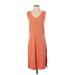 G by Giuliana Rancic Casual Dress - Sheath V-Neck Sleeveless: Orange Solid Dresses - Women's Size 2X-Small