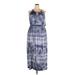 Lane Bryant Casual Dress - Midi Keyhole Sleeveless: Blue Tie-dye Dresses - New - Women's Size 26 Plus