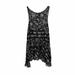 Free People Dresses | Free People Black Floral Trapeze Mini Dress Sz Xs | Color: Black | Size: Xs