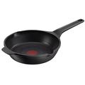 Tefal Robusto E24904 Die-Cast Aluminium Frying Pan 24 cm Easy to Clean Non-Stick Coating Thermal Signal Temperature Indicator Dishwasher Safe Induction Suitable Black