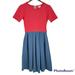 Lularoe Dresses | Lularoe Amelia Color Block A Line Midi Dress | Color: Pink | Size: Xs