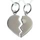 Sicuore Broken Heart Pendant - Crafted in 925 Sterling Silver - Simple 15x20 mm Figure Design - Includes Two 45 cm Chains with Loop Clasp - Includes Gift Case