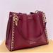 Michael Kors Bags | Michael Kors Mina Large Belted Chain Tote Shoulder Bag Dark Cherry | Color: Purple/Red | Size: Os