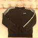 Adidas Tops | Adidas Black/White 3 Stripe Crew Neck Sweatshirt Size Xs | Color: Black/White | Size: Xs