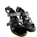Michael Kors Shoes | Michael Kors Black High Heel Leather Sandals With Multiple Adjustable Straps 10m | Color: Black | Size: 10 M