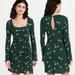Free People Dresses | Free People Celia Emerald Jewel Floral Combo Dress Women's Sz Large Nwt $108 | Color: Green | Size: L