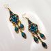 Free People Jewelry | Boho Sapphire Dangling Earrings | Color: Blue/Gold | Size: Os