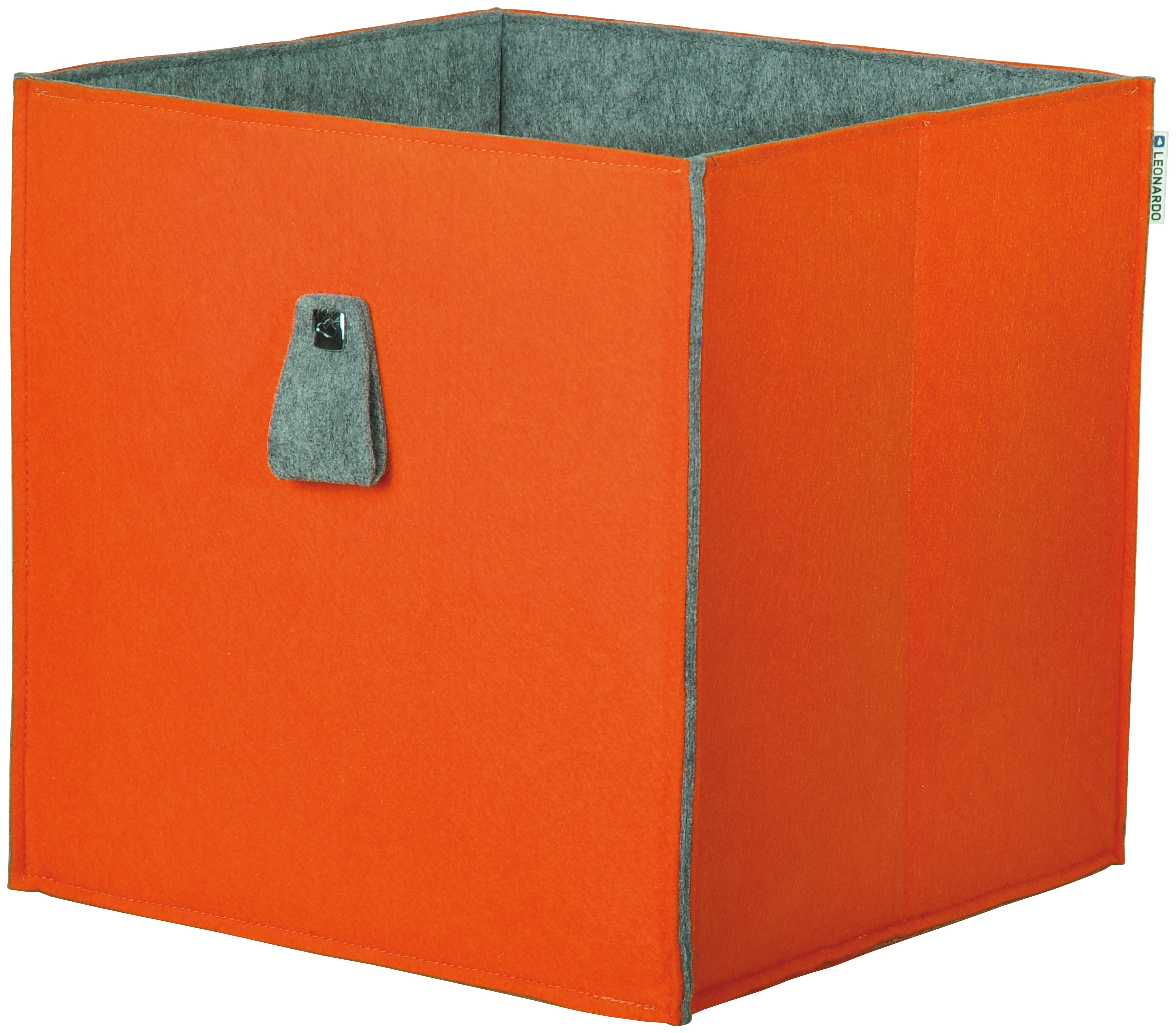 Aufbewahrungsbox PHOENIX "Atlanta", orange, B:34cm H:34cm T:34cm, Filz, Aufbewahrungsboxen, B/H/T: 34 x 34 x 34 cm