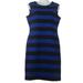 Michael Kors Dresses | Michael Michael Kors Stripe Sleeveless Sheath Dress Women’s Size Large New | Color: Black/Blue | Size: L