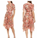 Anthropologie Dresses | Anthropologie Ranna Gill Rose Bouquet Dress Size 2 Floral Lace Asymmetrical Hem | Color: Red/Tan | Size: 2