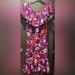 Lularoe Dresses | Lularoe Cici Mermaid Floral Dress | Color: Orange/Pink | Size: Xl