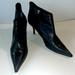 Gucci Shoes | Gucci Gg Monogram Black Leather Pointed Toe Bootie, Made In Italy, Size 8.5b | Color: Black | Size: 8.5