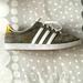 Adidas Shoes | Adidas Gazelle Gray Suede Sneaker With Gold Heel Tab 7.5 | Color: Gray/White | Size: 7.5