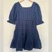 Madewell Dresses | Madewell Puff Sleeve Tiered Mini Dress - Size 4 | Color: Blue | Size: 4