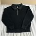 Athleta Tops | Athleta Crop Top 1/4 Zip Sweatshirt Women Black Size Medium | Color: Black | Size: M