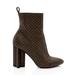 Louis Vuitton Shoes | Louis Vuitton Nano Monogram Canvas Silhouette Ankle Boots - Size 8 / 38 | Color: Black/Brown | Size: 8