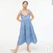 J. Crew Dresses | J Crew Cotton-Linen Tiered Maxi Dress Av057 | Color: Blue | Size: S