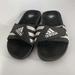 Adidas Shoes | Adidas Boys Slides Velcro Size 3 | Color: Black/White | Size: 3b