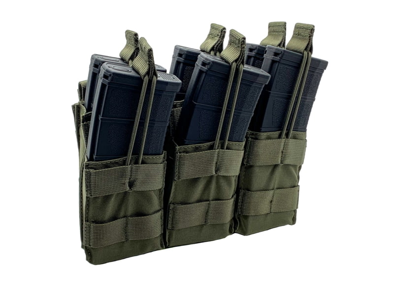 Shellback Tactical Triple Stacker Open Top Pouch for Six M4 Mag Ranger Green One Size SBT-3300-RG