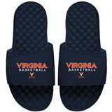 Youth ISlide Navy Virginia Cavaliers Basketball Wordmark Slide Sandals