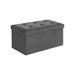 Storage Ottoman Bench, 21 Gal. (80L) Folding Chest, Bed End Stool, Footstool with Breathable Linen-Look Fabric - Dark Gray