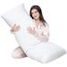 Full Body Pillow Insert with Pillowcase,Fluffy Long Bed Pillow for Adults with Washable Cover