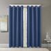 Pro Space Room Insulated Thermal Blackout Grommet Top Curtain Panel Pair Solid Window Drape - Short Length