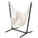 U-Type Hammock Chair with Stand, Height-Adjustable Hammock Stand, for Indoor, Outdoor, Sturdy Hanging Chair with Stand,300lbs…