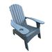 Long Backrest Beach Chair Adirondack Chair with Umbrella Fixing Hole