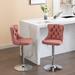 Swivel Velvet Barstools Adjusatble Seat Height from 25-33 Inch, Modern Upholstered Chrome base Bar Stools