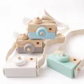 Appareil photo en bois à la mode pour bébé pendentif nuit de bébé jouets Montessori pour enfants