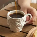 Tasse à lait à motif de roche tasse à petit-déjeuner tasse à expresso suspendue à l'oreille en