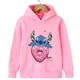 Sweat à capuche imprimé Disney Stitch Harajuku pour enfants pull pour garçons et filles sports de