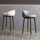 Nordic Modern Design Bar Stool Free Shipping Dining Room Black Pu Leather Stool Luxury High Quality