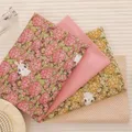 Tissu en coton imprimé pour la couture fleur mignonne lapin point tissu patchwork courtepointe