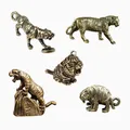 Grandes Figurines de tigre en laiton massif ornements en cuivre pur modèle miniature décorations