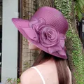 Chapeau d'été à fleurs en organza pour femmes bassin respirant protection solaire chapeau de