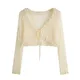 Women's Summer Open Front Bolero Shrug Lightweight Lace Cropped Cardigan