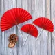 Chinese Style Retro Semicircle Fan Mini Folding Decorating Fan Birthday Cake Decorating Supplies