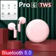 Écouteurs sans fil Bluetooth TWS Pro 6 avec micro casque de course sportive écouteurs pour Apple