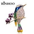 Rinhoo-Broches d'oiseaux volants vifs mignons pour femmes vêtements d'animaux d'hiver colibri