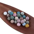 100pcs Silicone Beads For Newborn Baby 15mm Round Beads Baby Goods BPA Free Baby Teething Beads