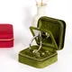 Velvet Mini Jewelry Box With Mirror Earstud Storage Organizer Travel Portable Earring Necklace