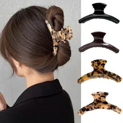 Pince à cheveux en acétate de mode pour femmes pinces à cheveux léopard coréennes grande épingle à